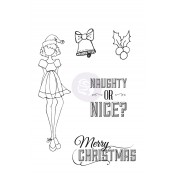Mixed Media Doll Cling Stamp - Merry Nice